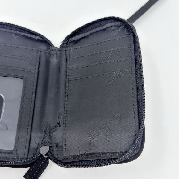 Vera Bradley Black Quilted Wristlet Wallet Zip Around ID Coin Purse NWOT - Picture 11 of 16